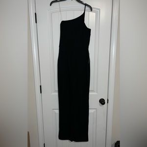 Black one shoulder jumpsuit size 3/4